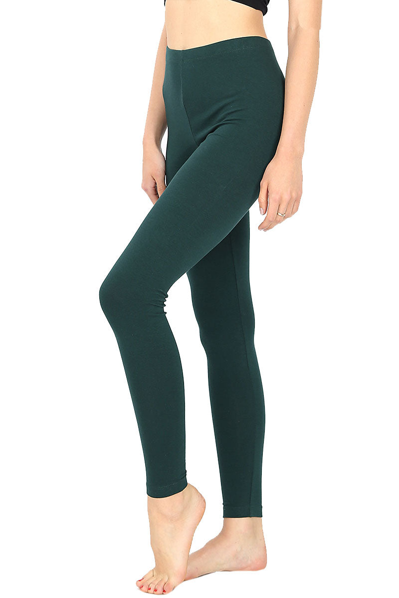 Zenana Cotton Full Length Ankle Leggings - Leggings sb_bottoms