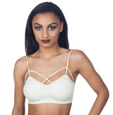 Anemone Front Criss Cross Strappy Padded Bra - Bras