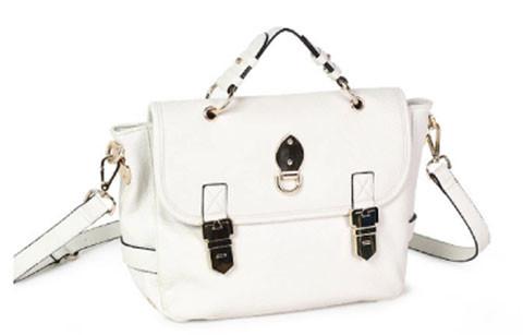 Niobe Clothing Ivory Faux Leather Shoulder Handbag - Handbags