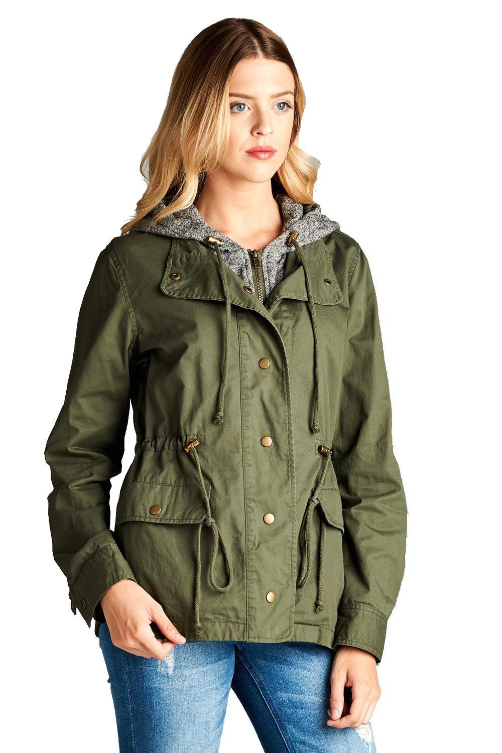 Niobe Clothing Terry Hood Layered Utility Jacket - sb_outerwear