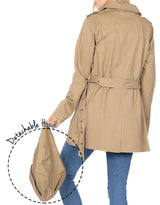 Cotton Hooded Twill Trench Coat with Belt Jackets- Niobe Clothing