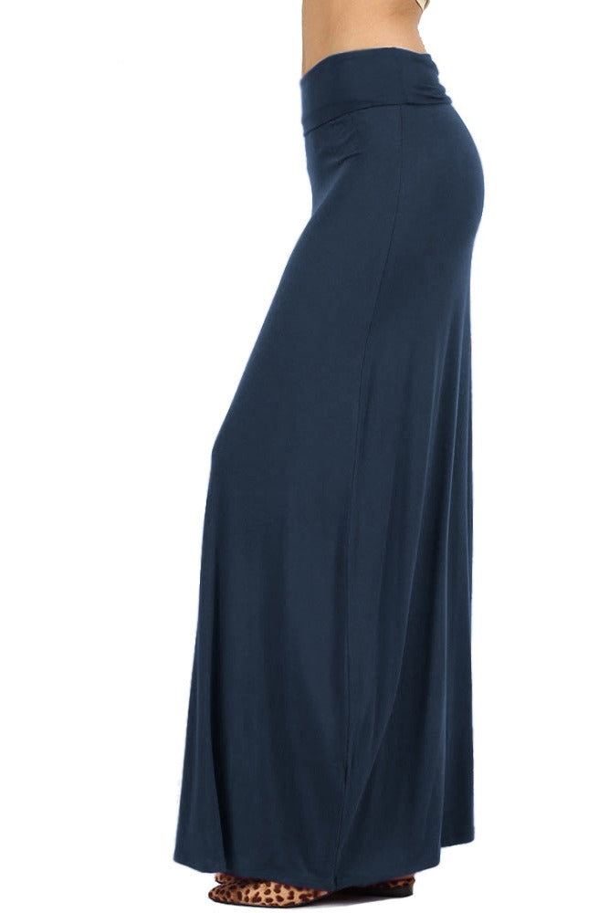 Zenana Draped Rayon Maxi Skirt - Skirts sb_bottoms