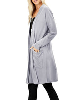 Long Sleeve Draped Long Cardigan Cardigans- Niobe Clothing