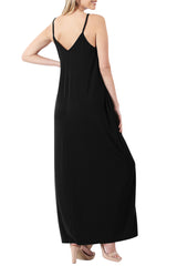 V-Neck Cami Spaghetti Strap Maxi Dress