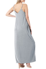 V-Neck Cami Spaghetti Strap Maxi Dress