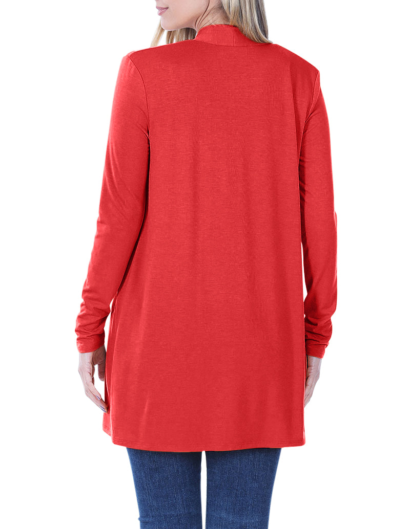 Zenana Long Sleeve Draped Slouchy Cardigan - Cardigans sb_outerwear