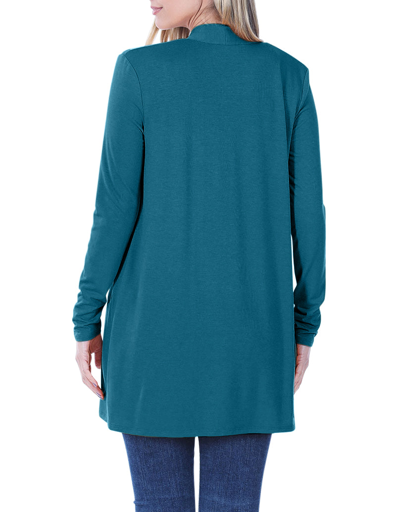 Zenana Long Sleeve Draped Slouchy Cardigan - Cardigans sb_outerwear