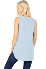 Cotton Sleeveless Round Neck Tank Top