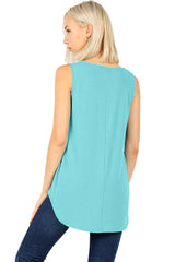 Cotton Sleeveless Round Neck Tank Top