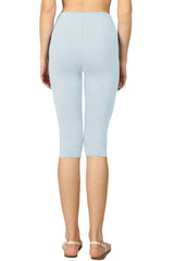 High Waist Seamless Cotton Capri Leggings leggings- Niobe Clothing