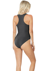 Cotton One Piece Racerback Tank Bodysuit