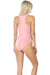 Cotton One Piece Racerback Tank Bodysuit