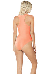 Cotton One Piece Racerback Tank Bodysuit