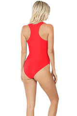 Cotton One Piece Racerback Tank Bodysuit