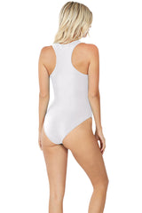 Cotton One Piece Racerback Tank Bodysuit