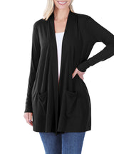 Long Sleeve Draped Slouchy Cardigan