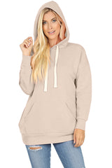 Basic Oversized Hooded Pullover Sweatshirt Sweatshirt- Niobe Clothing