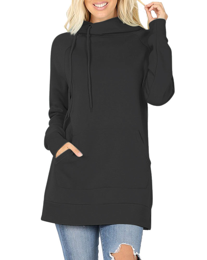 Zenana Pullover Sweater with Side Tie - Sweatshirts sb_outerwear