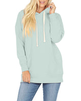 Basic Oversized Hooded Pullover Sweatshirt Sweatshirt- Niobe Clothing