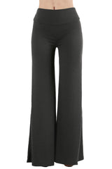 Solid Basic Wide Leg Palazzo Pants pants- Niobe Clothing