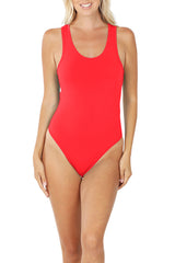 Cotton One Piece Racerback Tank Bodysuit