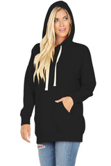 Basic Oversized Hooded Pullover Sweatshirt Sweatshirt- Niobe Clothing