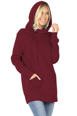 Side Tie Pullover Sweatshirt Hoodie Sweatshirt- Niobe Clothing