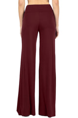 Solid Basic Wide Leg Palazzo Pants pants- Niobe Clothing