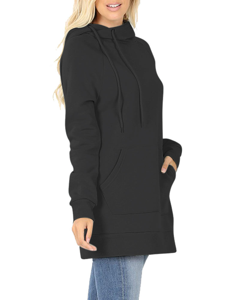 Zenana Pullover Sweater with Side Tie - Sweatshirts sb_outerwear