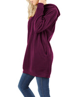Zenana Loose Fit Pullover Long Hoodie Oversized Sweatshirt Sweater - sweatshirt