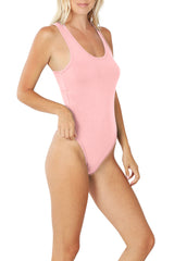 Cotton One Piece Racerback Tank Bodysuit