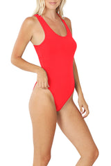 Cotton One Piece Racerback Tank Bodysuit