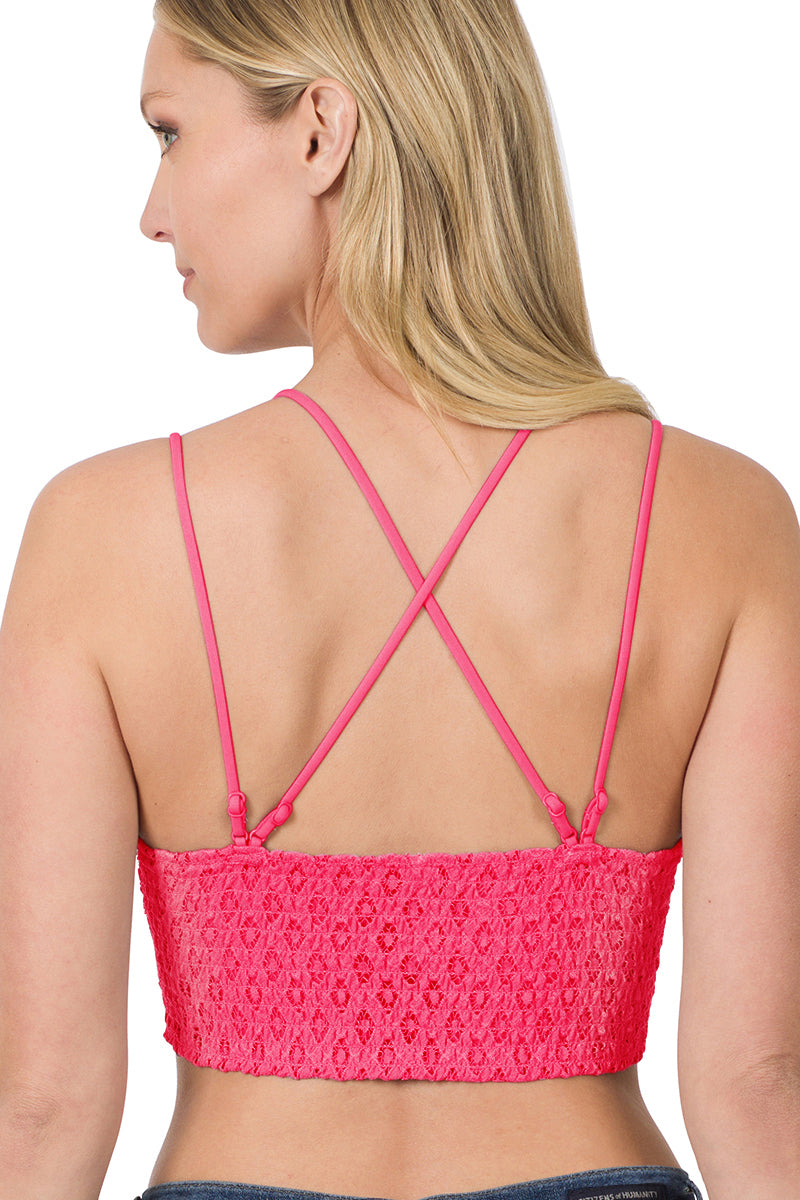 Zenana Crochet Lace Bralette Top - Tank Tops sb_tops