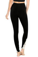 Cotton Full Length Ankle Lace Leggings leggings- Niobe Clothing