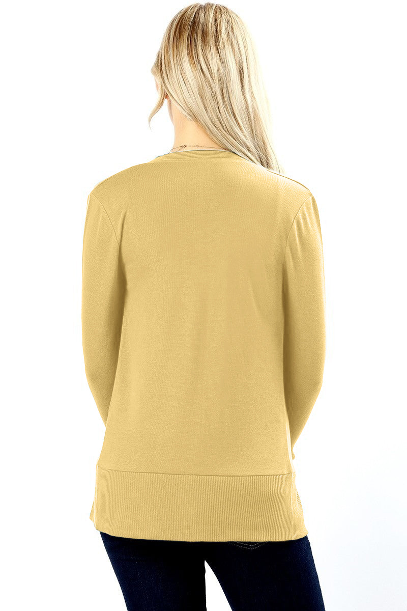 Zenana Snap Button Long Sleeve Sweater Cardigan - Cardigans sb_outerwear