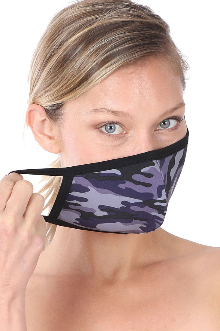 Niobe Clothing Unisex Reusable Cotton Cloth Army Camo Face Mask - Fashion Face Masks Face Mask
