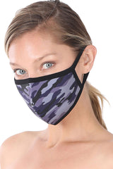 Unisex Reusable Cotton Cloth Army Camo Face Mask