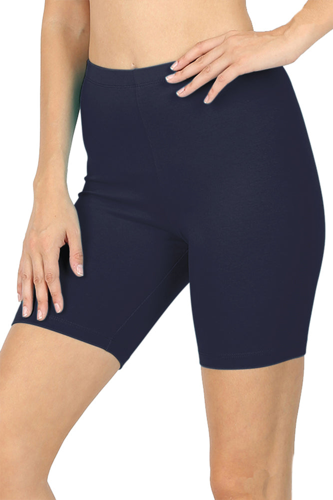 Zenana Cotton Running Biker Shorts - Legging Shorts sb_bottoms