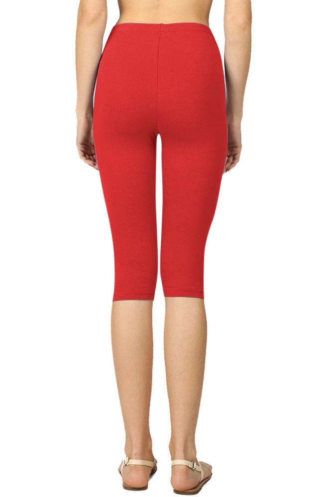 Zenana High Waist Cotton Capri Leggings - Legging Shorts sb_bottoms