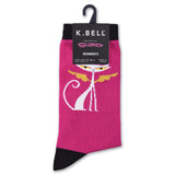 K. Bell SHAG Angel Devil Cat Crew Socks - Socks