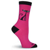 K. Bell SHAG Angel Devil Cat Crew Socks - Socks