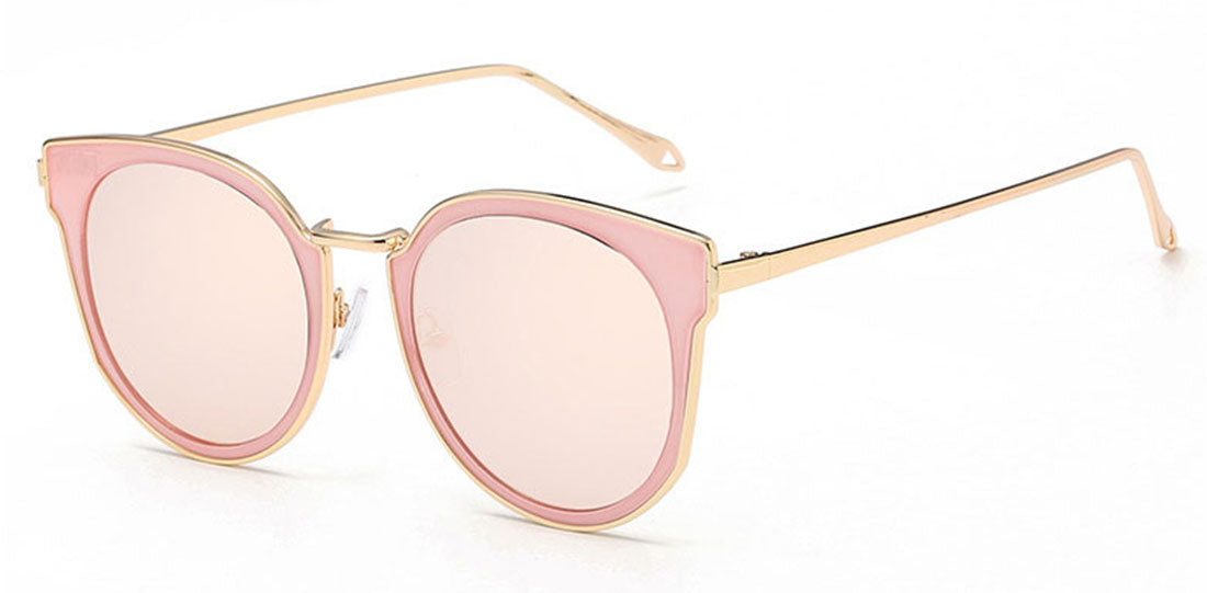 Niobe Clothing Oversized "Katherine" Cat Eye Sunglasses in Gold Frame - Sunglasses