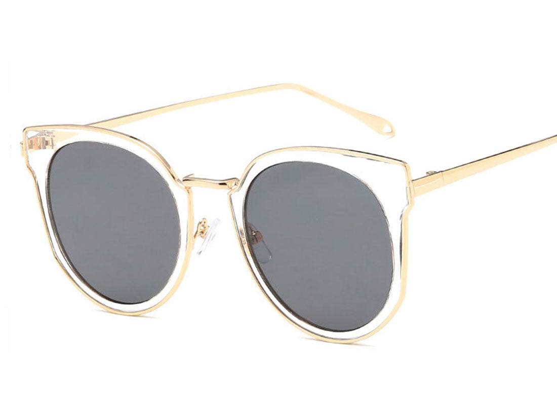 Niobe Clothing Oversized "Katherine" Cat Eye Sunglasses in Gold Frame - Sunglasses