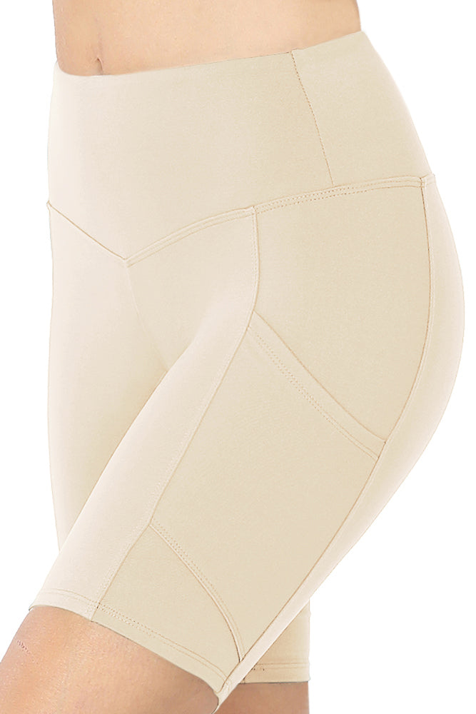 Zenana High Waist Active Biker Running Yoga Shorts w/ Pockets - Jogger Shorts sb_bottoms