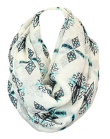 Niobe Clothing Tribal Aztec Design Infinity Loop Scarf - Scarves