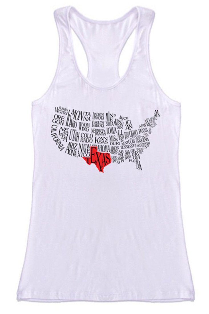 Niobe Clothing Texas USA Racerback Tank Top - g_tanktops