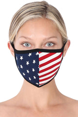 Unisex Reusable Cotton Cloth American Flag Face Mask
