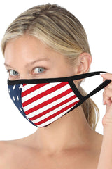 Unisex Reusable Cotton Cloth American Flag Face Mask