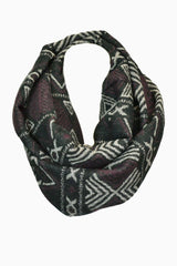 Niobe Clothing Tribal Design Infinity Loop Scarf - Scarves