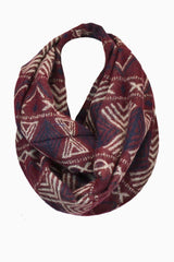 Niobe Clothing Tribal Design Infinity Loop Scarf - Scarves